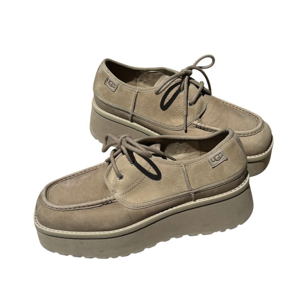 UGG Cityfunc Platform‎ Derby Shoes Women's 9.5 Water Resistant Suede NEW